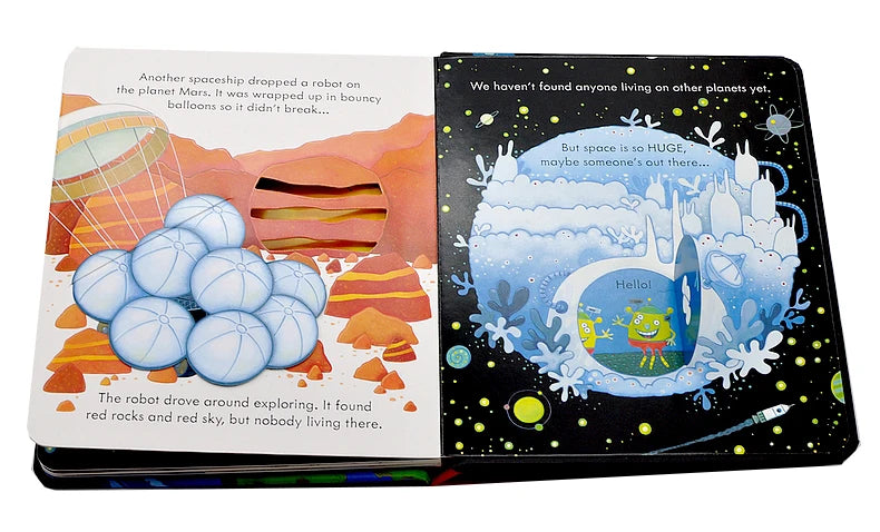 Peep Inside Space English Educational Flap Picture Book For Baby kids reading book , CODE ES125