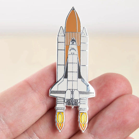 Harong Space Shuttle Enamel Brooch for Astronomy Enthusiasts