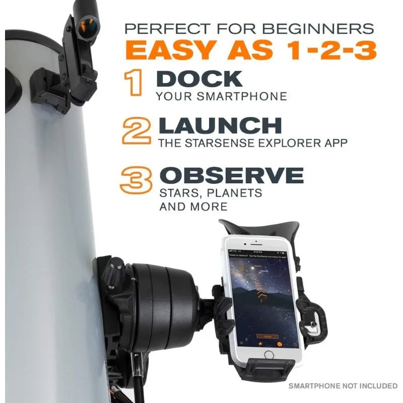 CELESTRON StarSense Explorer DX 130AZ Smartphone App-Enabled Telescope – Works with StarSense App to Help You Find Stars, Planets & More – 130mm Newtonian Reflector – iPhone/Android Compatible  |  code : SE137