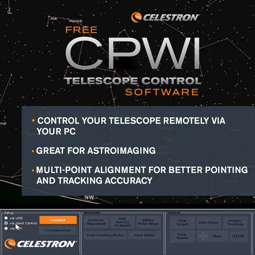 Celestron - NexStar 5SE Telescope - Computerized Telescope for Beginners and Advanced Users - Fully-Automated GoTo Mount - SkyAlign Technology - 40,000+ Celestial Objects - 5-Inch Primary Mirror |  Code : SE139