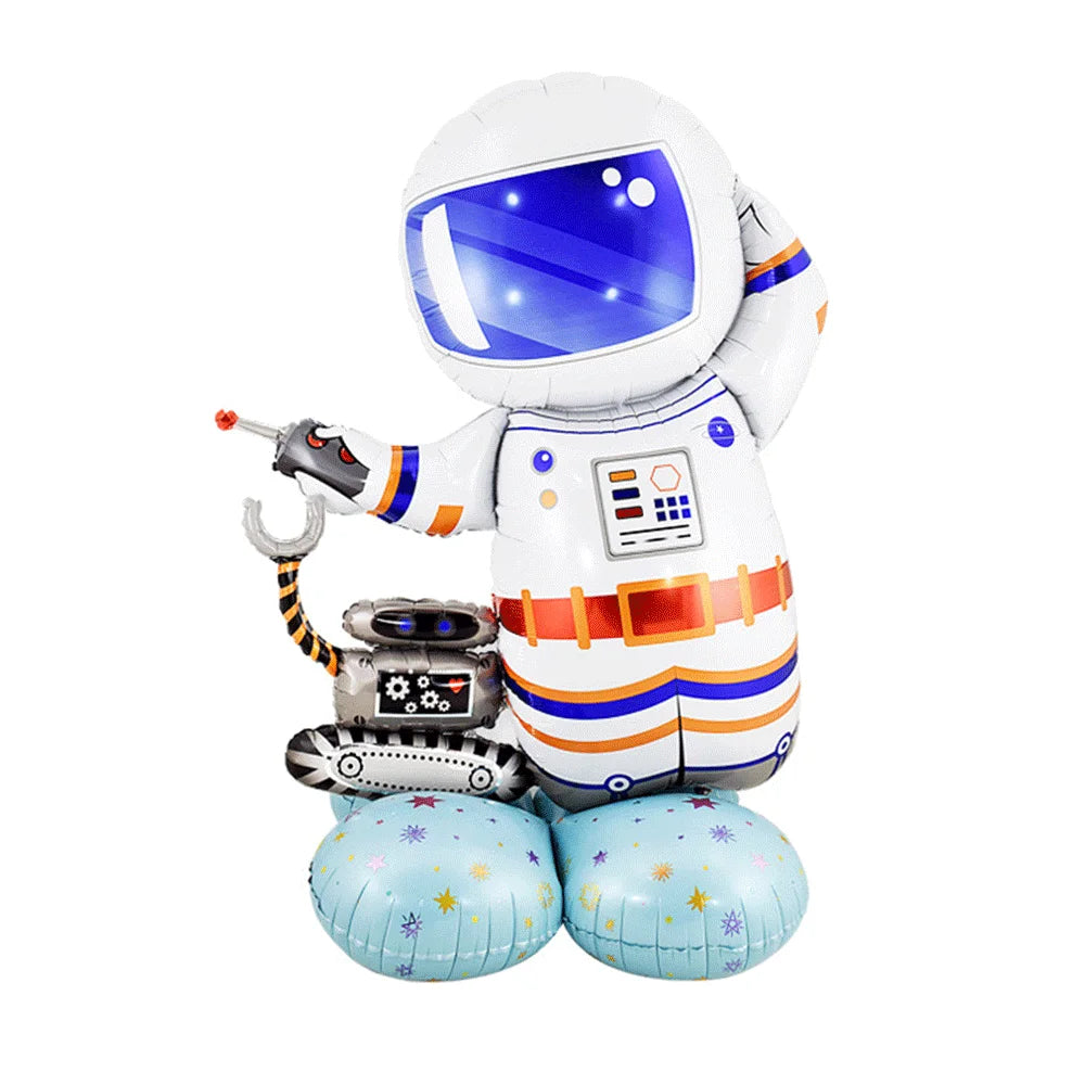 4D Extra Large Standing Spaceman Foil Balloon Extraterrestrial Space Galaxy Astronaut for Kids' Birthday Party Decor , code ES112