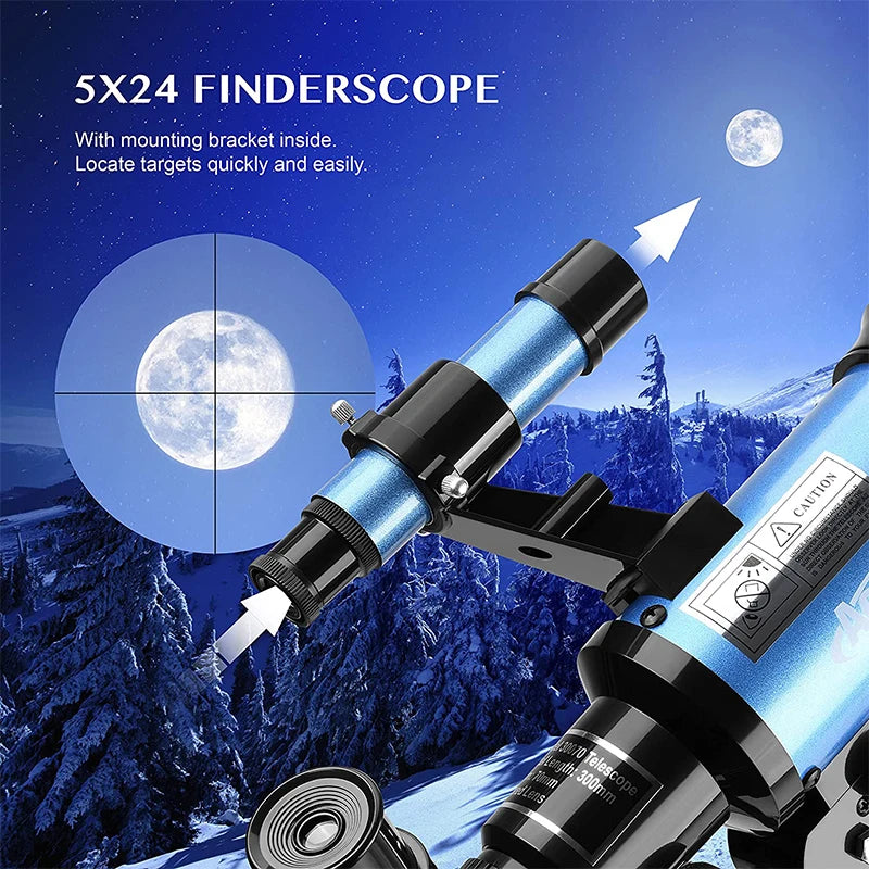 Astronomical Telescopes for Kids 150X Telescopes for Astronomy Beginners Adults with Smartphone Adapter Birthday Gifts |code : ES132