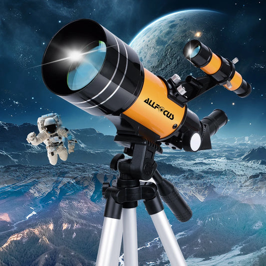 Astronomical Telescope: 70mm Portable Refractor with Phone Adapter & Wireless Remote |  code : ES131