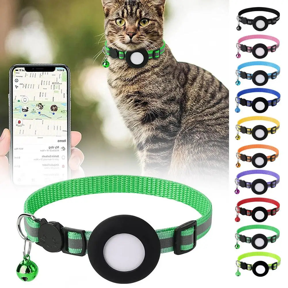 Silicone Anti-Lost Pet Cat Collar: Protective Wearable Tracker for Apple Airtag  , Code ES116