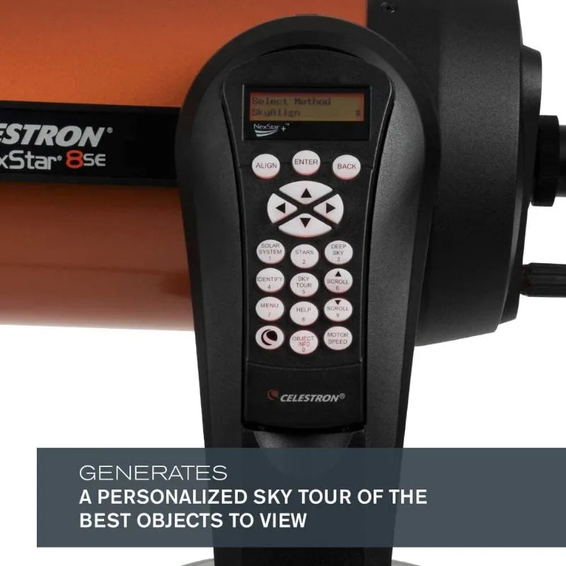 Celestron - NexStar 8SE Telescope - Computerized Telescope for Beginners and Advanced Users - Fully-Automated GoTo Mount - SkyAlign Technology - 40,000+ Celestial Objects - 8-Inch Primary Mirror  |  code : se138