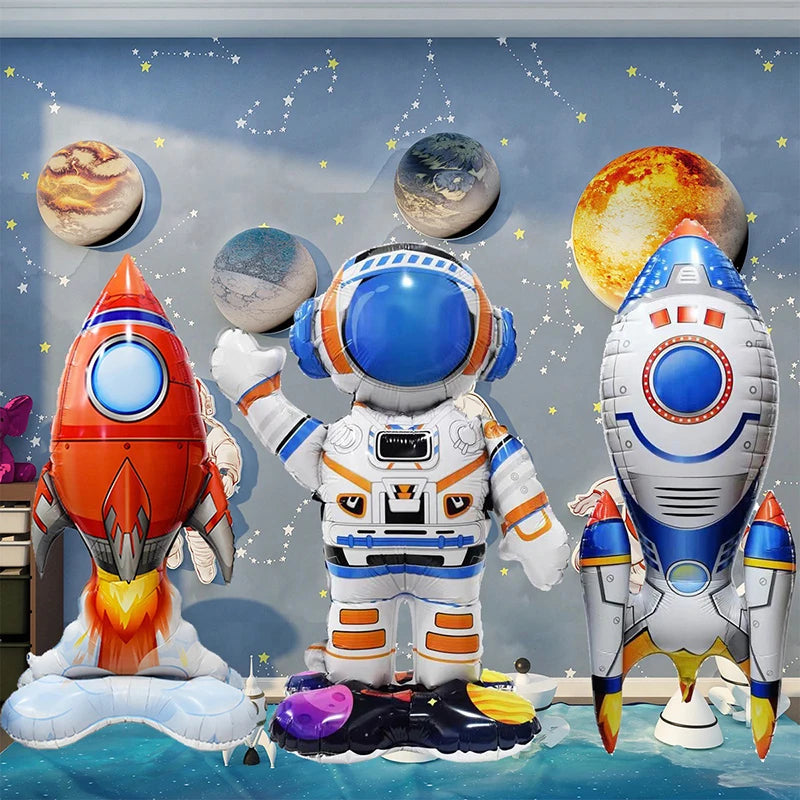 1Pcs Space Theme Birthday Party Rocket Astronaut Balloon Birthday Party Decoration , ES113