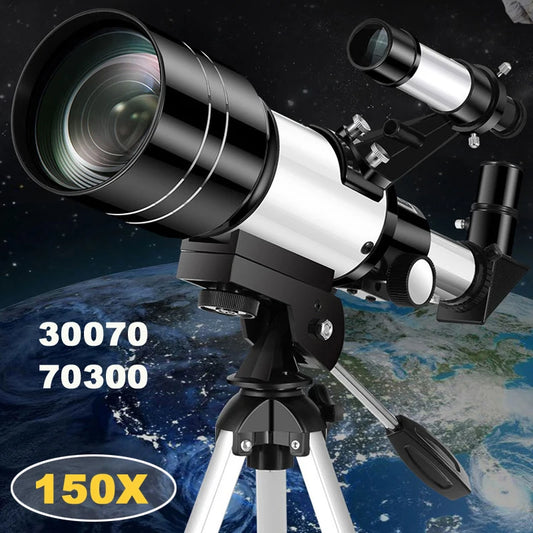 Professional Astronomical Telescope F30070: 150x Zoom, HD Night Vision for Moon and Star Viewing  code : SE110