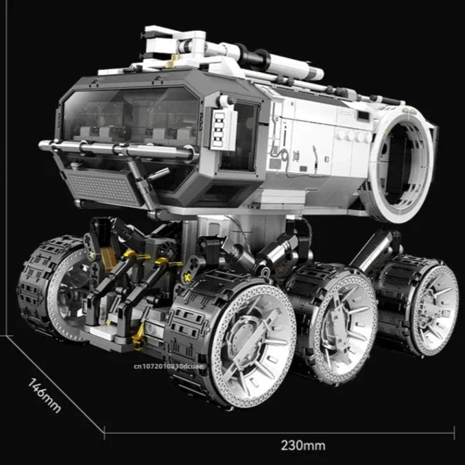 Lunar Base Mobile Vehicle Splicing Toys Car Model