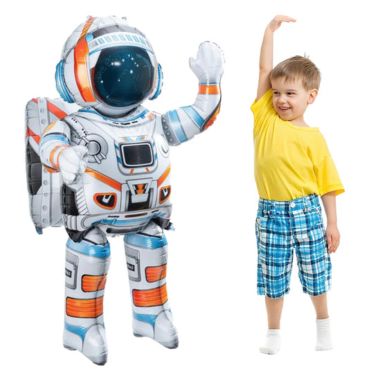 53-inch 4D Standing Inflatable Astronaut Balloon: Outer Space Galaxy Theme Birthday Party Decoration , cod : ES122