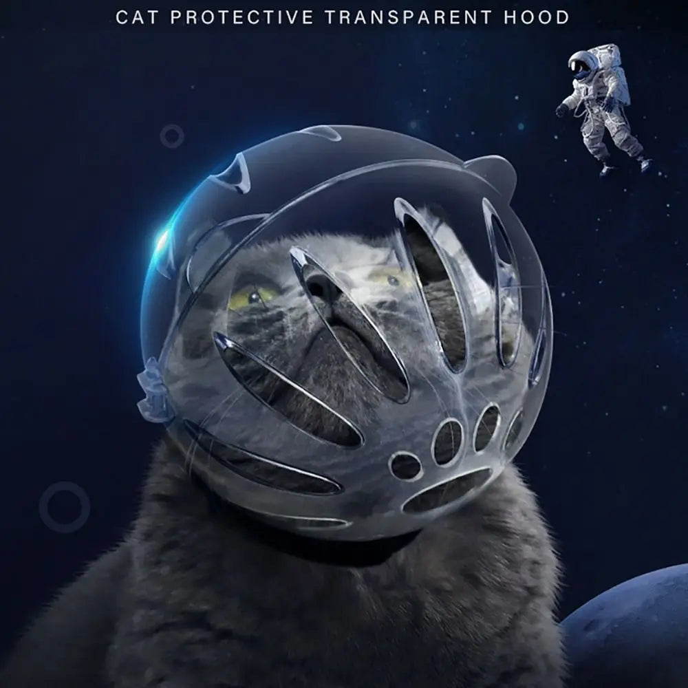 Cat Space Hood : Breathable Ball-shaped Pet Grooming , Helmet Protective Cat Head Cover , cod SE117